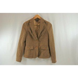 Tommy Hilfiger Camel Tweed Single-Breasted Blazer